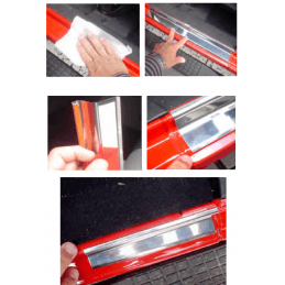 Seuil de porte Jeep Wrangler JK 2007-2018, pour 4 portes, en acier inoxydable CHROME // RT34073