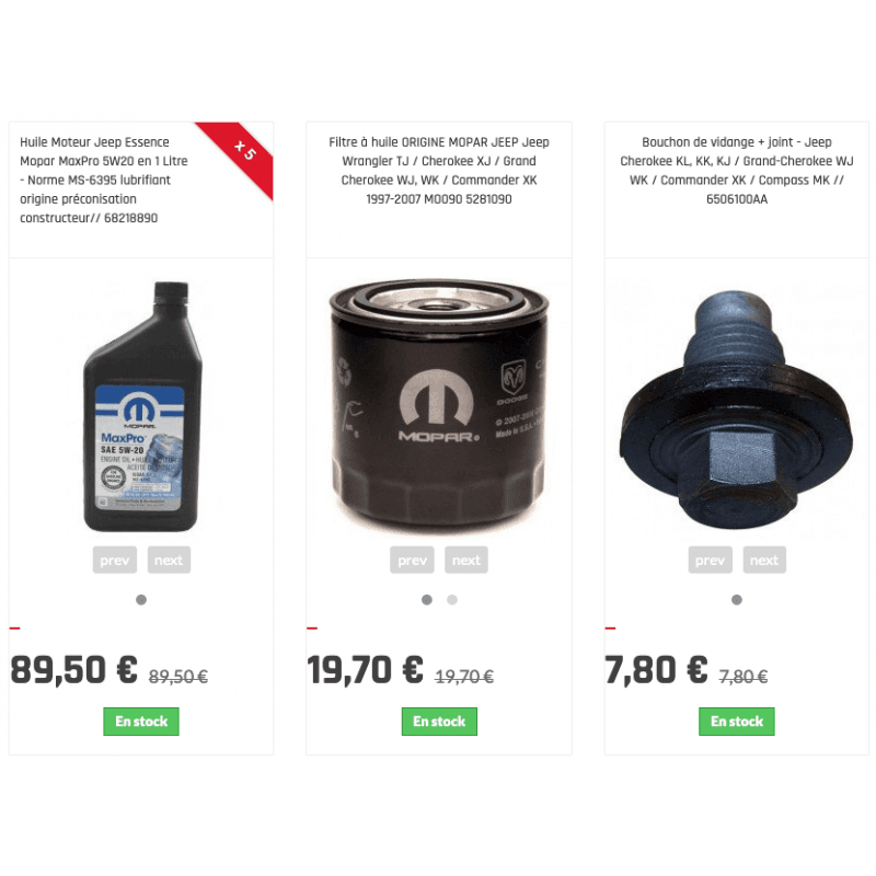 Pack vidange moteur 3,7L , VIDMOT37LKK