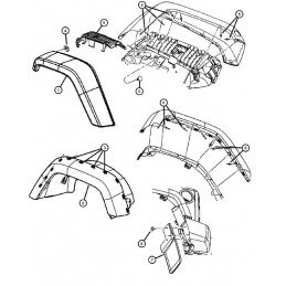 Agrafe clip extension d'aile , 55157055AA